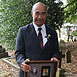 NIUE ISLANDER ALAN TANO with a picture of his GRANDFATHER