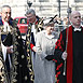 H M The Queen arrives at Westminster Abbey