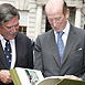 Duke of Kent with the book 'REMEMBERED'